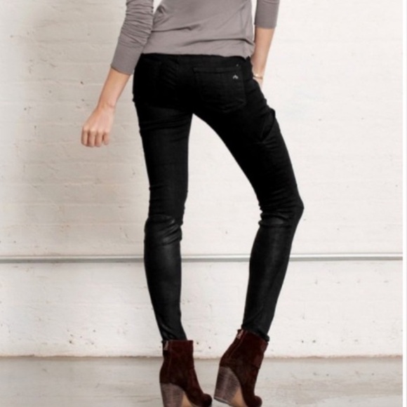 Rag & Bone Rally Cargo Skinny Jeans Washed Black Size 26 - Picture 2 of 12